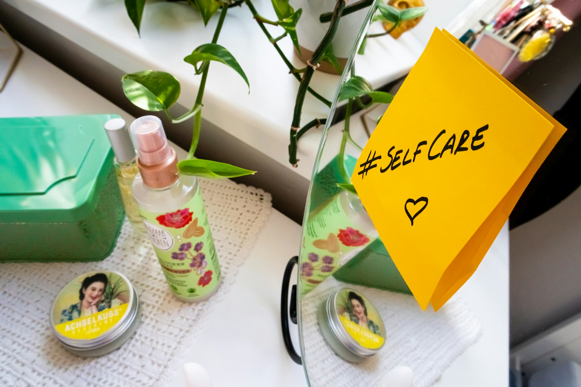 a close up of a bottle of lotion on a table